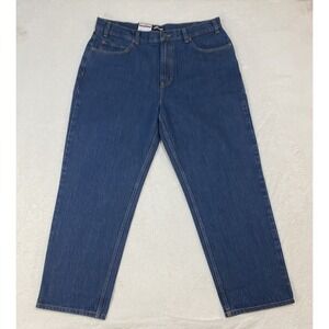 Kirkland Signature Men's Jeans Relax Fit 38x30 5 Pocket Double Seam Blue NWT